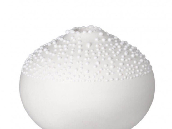 Βάζο Πορσελάνινο Mini Pearly Design 1 RD0014377 6x5cm White Raeder Πορσελάνη,Γυαλί