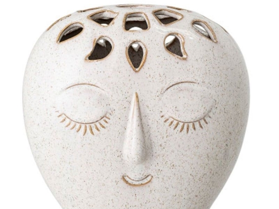Βάζο Πήλινο Elissa 82047421 15,5x14,5x10cm White Bloomingville Πηλός