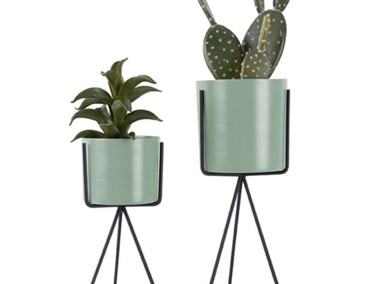 Κασπώ Pedestal (Σετ 2Τμχ) PT3426GR Green Present Time Μέταλλο