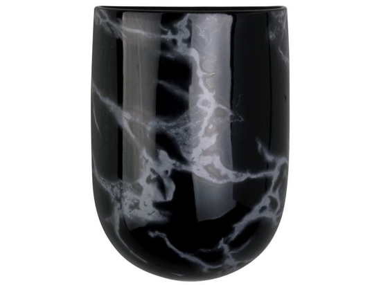Κασπώ Επιτοίχιο Οβάλ Marble PT37337BK 14,5x9x19cm Black Present Time Κεραμικό