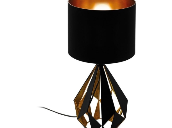 Φωτιστικό Επιτραπέζιο Carlton 5 43077 Black Eglo Ατσάλι,Ύφασμα