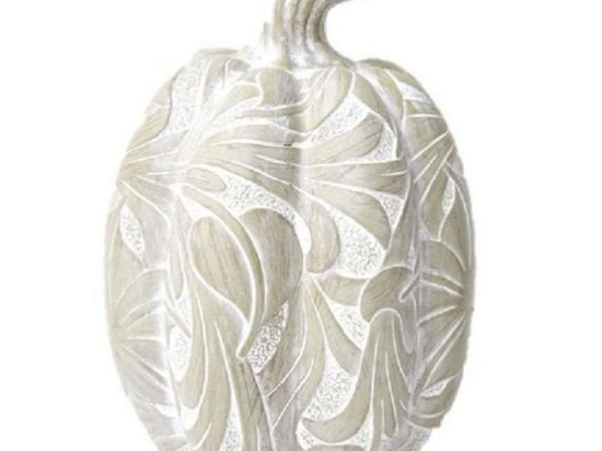 Διακοσμητική Κολοκύθα VRE113K4 21cm Beige-White Espiel Πολυρεσίνη
