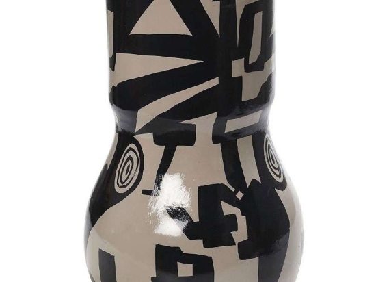 Διακοσμητικό Βάζο LIF118 26,6x26,6x39,3cm Black-White Espiel Χαρτί