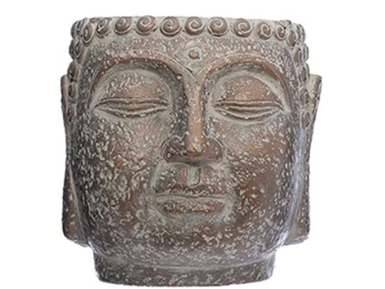 Κασπώ Βούδας 07.168504 Φ17,5cm Brown Τσιμέντο
