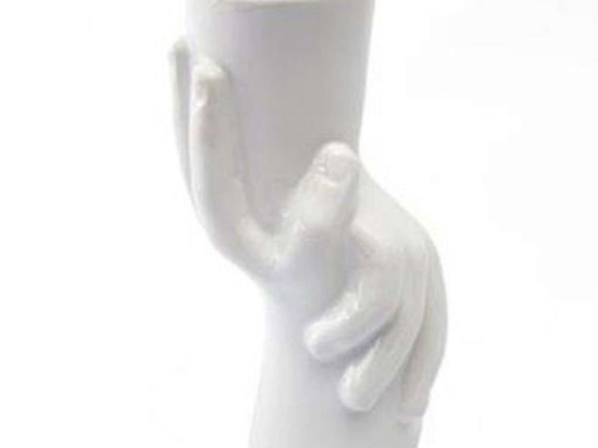 Βάζο Hands 014.OR1952 17cm White Κεραμικό