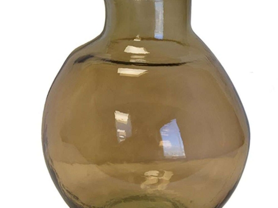 Βάζο Γυάλινο Simplicity 016.4633DB04 25x31cm Brown Γυαλί