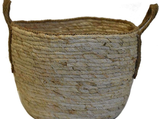 Καλάθι Rush 00.06.67041 Φ30x25cm Beige Ψάθα