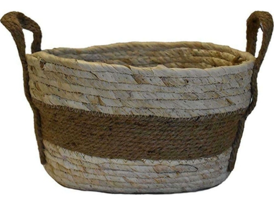 Καλάθι 00.06.67257 32x22x17cm Natural-Brown Ψάθα