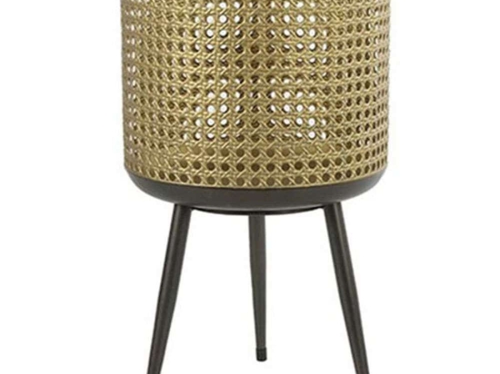 Κασπώ Σε Τρίποδο 013.787066 24,5x40,5cm Black-Gold Μέταλλο