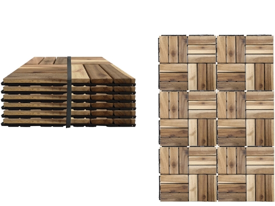 ΠΛΑΚΑΚΙΑ ΔΑΠΕΔΟΥ ΚΑΦΕ ΞΥΛΟ/ΠΛΑΣΤΙΚΟ 30X30X1.9CM 6ΤΜΧ