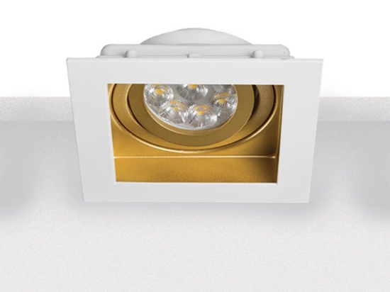Σποτ Γυψοσανίδας Χωνευτό 1 x GU10 max 50W S036 White Τετράγωνο Μέταλλο