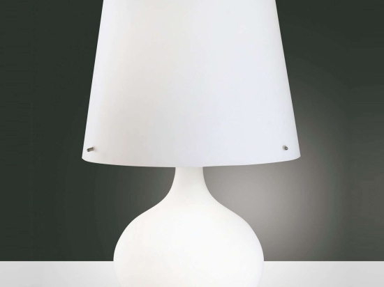 Επιτραπέζιο Φωτιστικό Ade 2533-35-102 White Fabas Luce Γυαλί