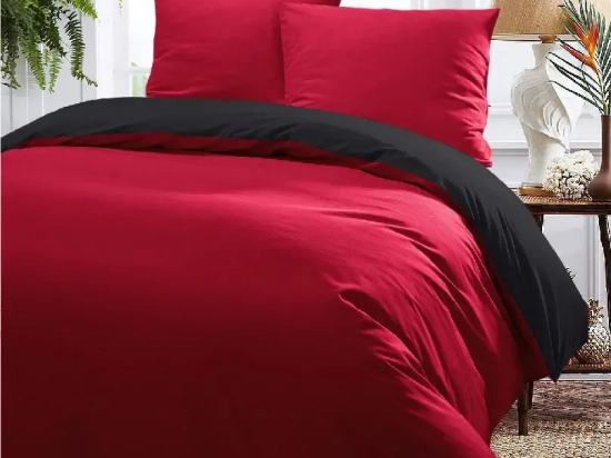 Ariete Casa Σετ Σεντόνια Βαμβακερά Πεννιέ King Size 240×260 Κόκκινο / Ανθρακί