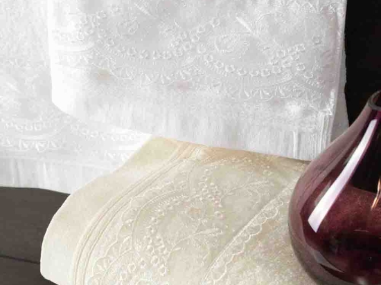Shiraz σετ πετσέτες τριών τεμαχίων λευκό 30x50 / 50x90 / 80x150 εκ