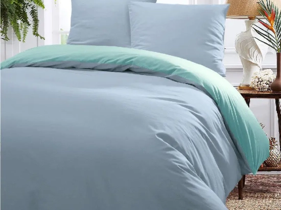 Ariete Casa Σετ Σεντόνια Βαμβακερά Πεννιέ King Size 240×260 Σιέλ / Βεράμαν