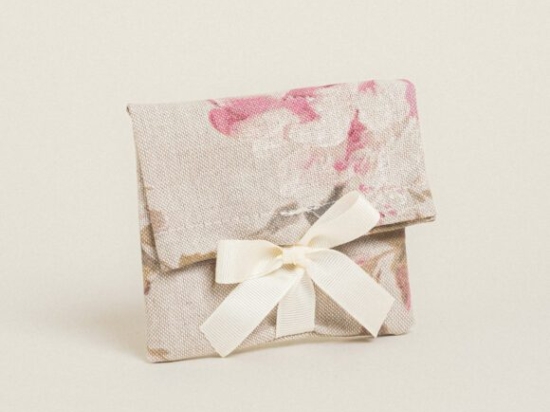 Beauty Home ΠΟΥΓΚΙ ΜΕ ΚΟΡΔΕΛΑ 12 x 17 cm ΚΛΑΣΙΚΟ ΦΛΟΡΑΛ ΜΠΕΖ