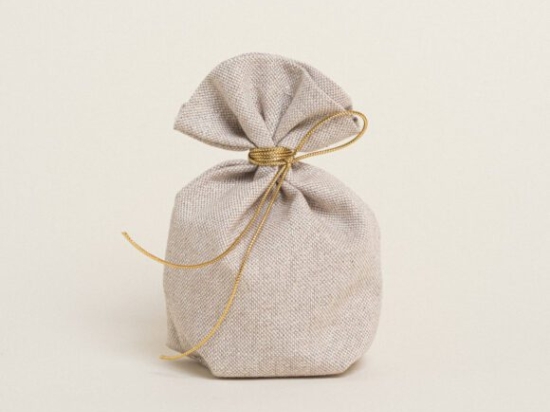 Beauty Home ΠΟΥΓΚΙ ΜΕ ΒΑΣΗ 8 x 12 cm  ΜΠΕΖ ΧΡΥΣΟ LUREX