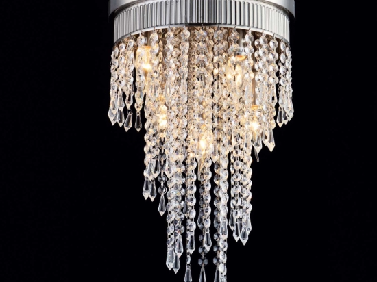 Φωτιστικό Οροφής Textile & Crystal DLA12225 Clear Κρύσταλλο,Μέταλλο