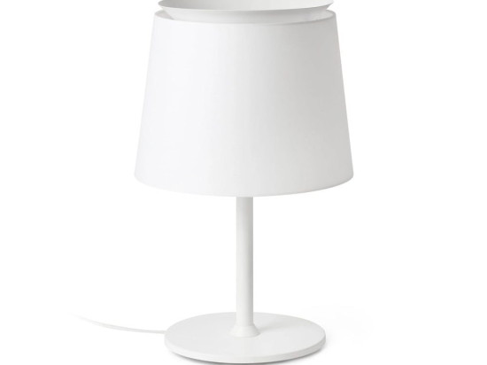 Επιτραπέζιο Φωτιστικό Savoy 20304-82 E27 max 15W White Faro Barcelona Αλουμίνιο,Textilene