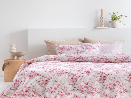 Σεντόνια FL6185 (Σετ 4τμχ) Pink Palamaiki King Size 265x275cm 100% Βαμβάκι