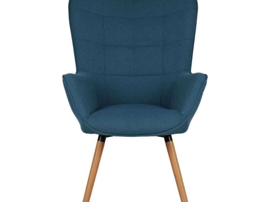 Πολυθρόνα Erato 68x73x108cm Blue 429-00-012 Μέταλλο,Ύφασμα