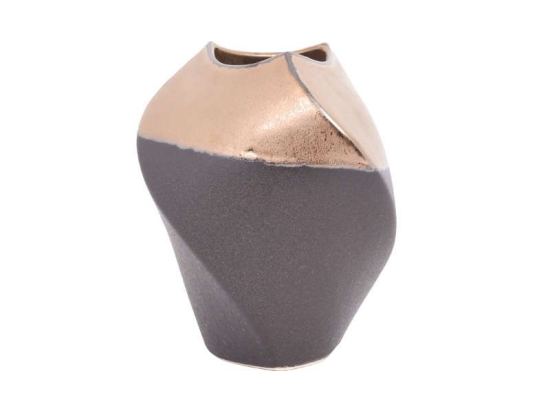 Βάζο Κεραμικό 003-92-016 21,5cm 605600-1 Bronze Κεραμικό