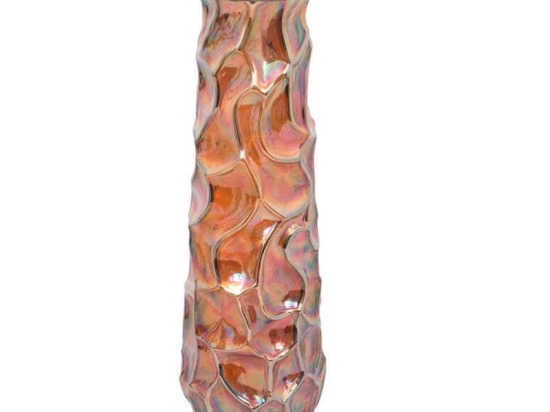 Βάζο Διακοσμητικό 39.5cm Cinnamon-Brown 1-515-92-011 Etiquette Γυαλί