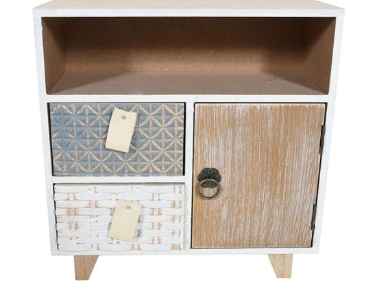 Κουτί Αποθήκευσης 373-91-866 24x25x10cm Veraman-White-Brown Ξύλο
