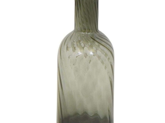 Διακοσμητικό Βάζο 373-122-763 9x9x29cm Green Γυαλί