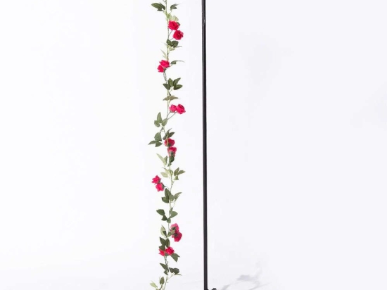Τεχνητή Γιρλάντα Τριαντάφυλλο 8851-7 210cm Fuchsia Supergreens Πολυαιθυλένιο