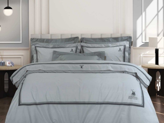 Παπλωματοθήκη 2175 (Σετ 3τμχ) Grey Greenwich Polo Club Υπέρδιπλo 220x240cm 100% Βαμβάκι