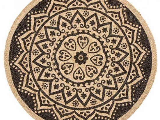 Χαλί Mandala NAR690 Beige-Black 90X90cm Round