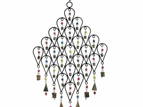 Μελωδός Μεταλλικός Με Καμπανάκια NAMD62 69cm Black-Multi Μέταλλο