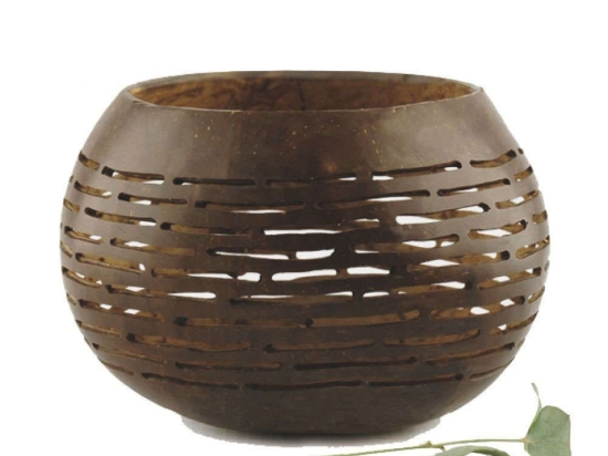 Διακοσμητικό Μπωλ Καρύδας EI1366 13x10cm Brown Ξύλο