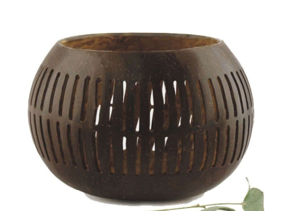 Διακοσμητικό Μπωλ Καρύδας EI1367 13x10cm Brown Ξύλο
