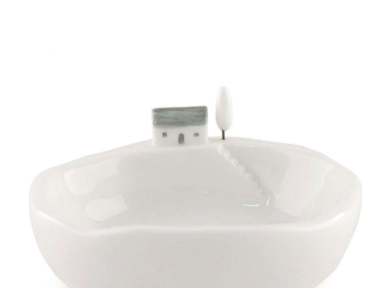 Διακοσμητικό Με Σπιτάκια EI5611 10x9,8cm White Πορσελάνη