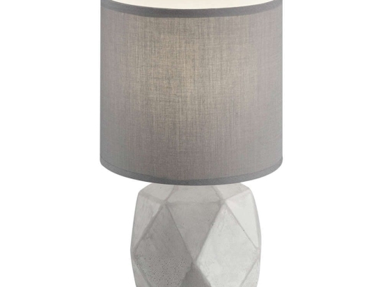 Επιτραπέζιο Φωτιστικό Pike R50831087 E14 16x28cm Grey RL Lighting Τσιμέντο,Ύφασμα