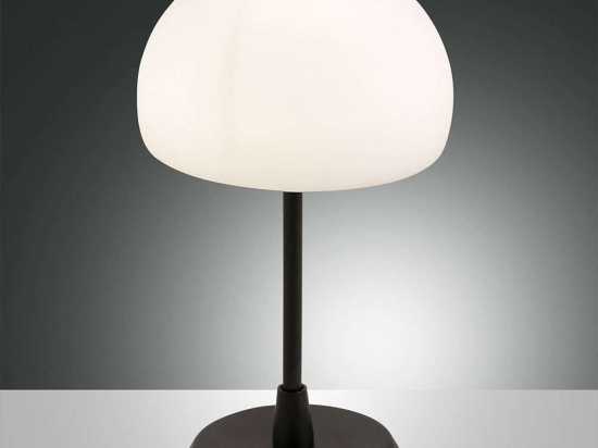 Φωτιστικό Επιτραπέζιο Gaia 3569-30-101 Black Fabas Luce Μέταλλο,Γυαλί