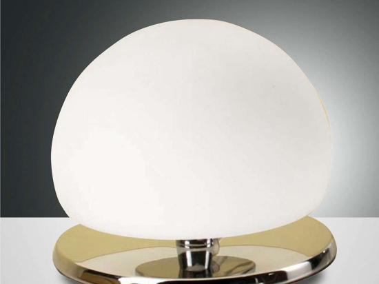 Φωτιστικό Επιτραπέζιο Morgana 3570-30-138 Chrome Fabas Luce Μέταλλο,Γυαλί