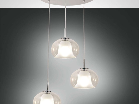 Φωτιστικό Οροφής Bretagna 3599-47-241 Transparent Fabas Luce Μέταλλο,Γυαλί