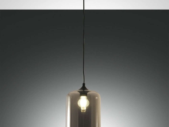 Φωτιστικό Οροφής Silo 3491-40-126 Transparent Grey Fabas Luce Μέταλλο,Γυαλί