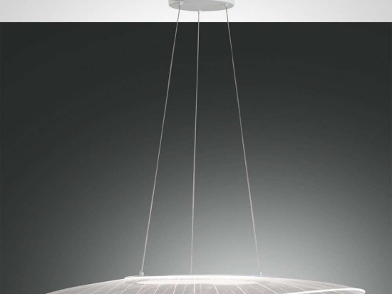 Φωτιστικό Οροφής Led Vela 3625-45-102 White Fabas Luce Μέταλλο, Μεθακρυλικό