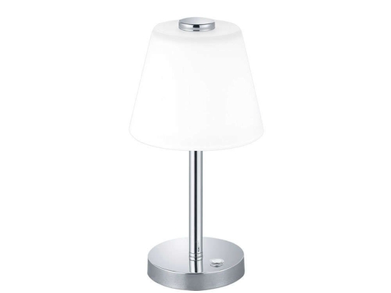 Φωτιστικό Επιτραπέζιο Led Emerald 350Lm 29x15cm Chrome-White 525490106 Trio Lighting Μέταλλο,Γυαλί