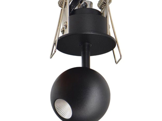 Σποτ Χωνευτό Led 1907 4.5W 3000K 110Lm Black Στρόγγυλο Αλουμίνιο