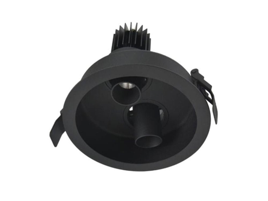 Σποτ Χωνευτό Led 1926 2x9W 3000K 90Lm Black Στρόγγυλο Αλουμίνιο