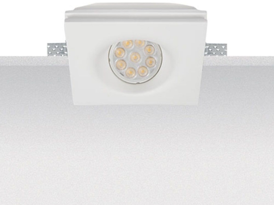 Σποτ Χωνευτό Γυψοσανίδας S030 1 x GU10 max 50W 220-240V White Τετράγωνο Γύψος