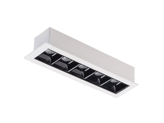 Σποτ Χωνευτό Led S053 5x2W 3000K 110 Lm White-Black Ορθογώνιο