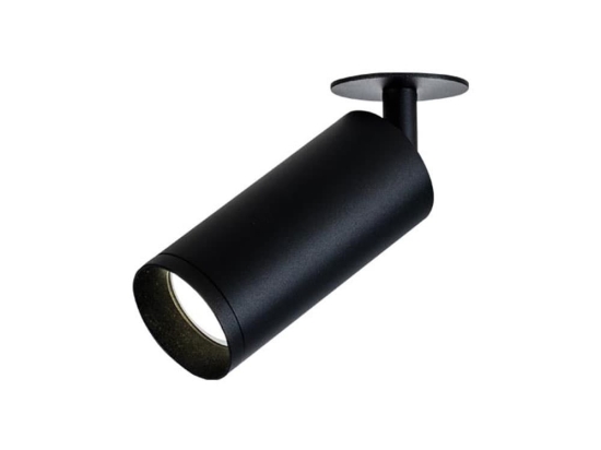 Σποτ Χωνευτό Led S057-40 9W 3000K 80Lm Black Στρόγγυλο Αλουμίνιο