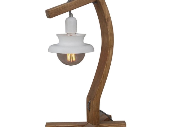 Επιτραπέζιο Φωτιστικό HL-305TL 77-3136 Norio White Homelighting Μέταλλο,Ξύλο