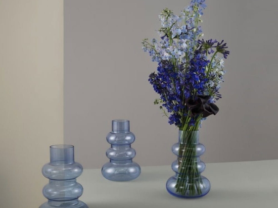Βάζο Balloon Large Pale Blue Normann Copenhagen Γυαλί